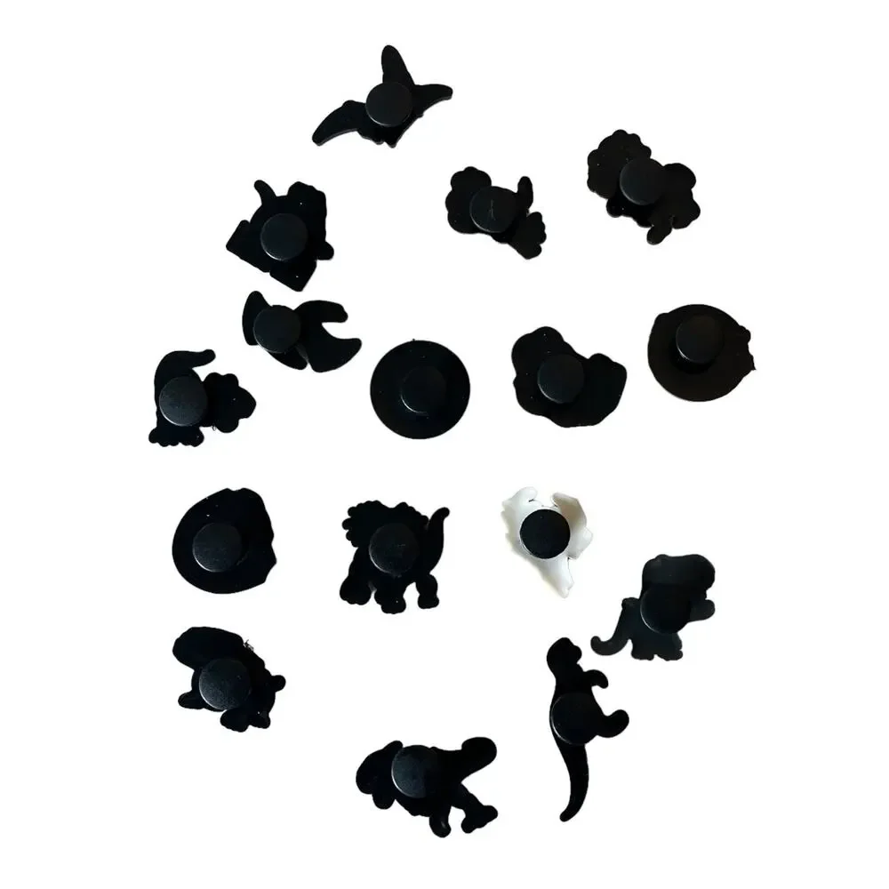 NEW Dinosaur SHOE CHARMS 14pc for Croc Clogs Zip Bags T-Rex Raptors Skeleton +